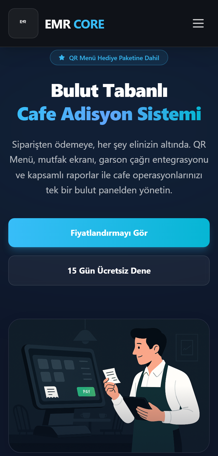 EMR CORE Mobil Görünümü